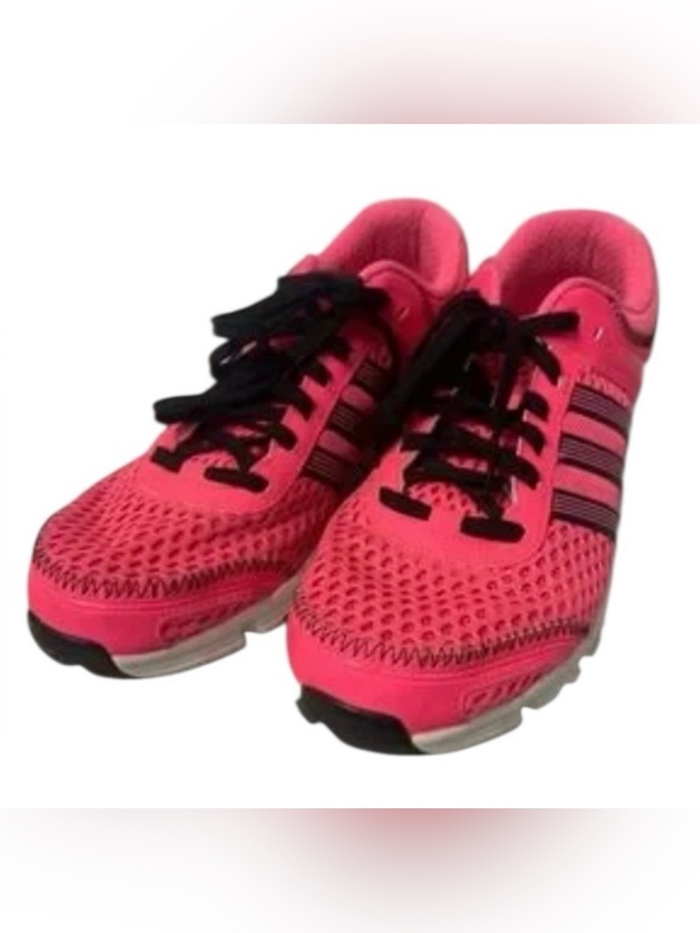Adidas ClimaCool women’s 9 lace up pink and black athletic shoes